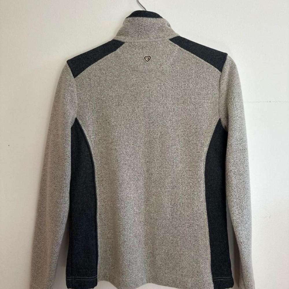 KUHL Alfpaca Fleece Jacket  Two Tone Colorblock Full Zip Gray Beige 
Medium - Picture 2 of 8